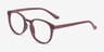 Muse Dark Red PlasticEyeglass Frames from EyeBuyDirect, Angle View
