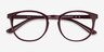 Muse Dark Red PlasticEyeglass Frames from EyeBuyDirect, Closed View