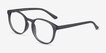 Muse Matte Gray PlasticEyeglass Frames from EyeBuyDirect, Angle View
