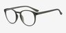 Muse Matte Gray PlastiqueMontures de lunettes de vue d'EyeBuyDirect, Vue d'Angle