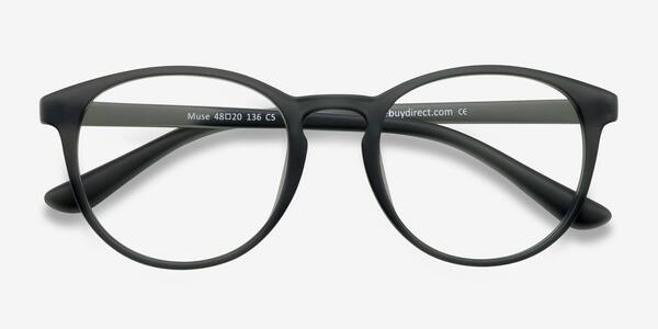 Matte Gray Muse -  Plastic Eyeglasses