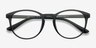 Muse Matte Gray PlastiqueMontures de lunettes de vue d'EyeBuyDirect, Vue Rapprochée