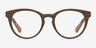 Stanford Brown & Striped AcetateEyeglass Frames from EyeBuyDirect, Front View