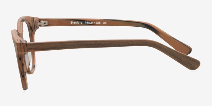 Stanford Brown/Striped Acetate Eyeglass Frames from EyeBuyDirect