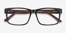Lexington Black & brown AcetateEyeglass Frames from EyeBuyDirect, Closed View