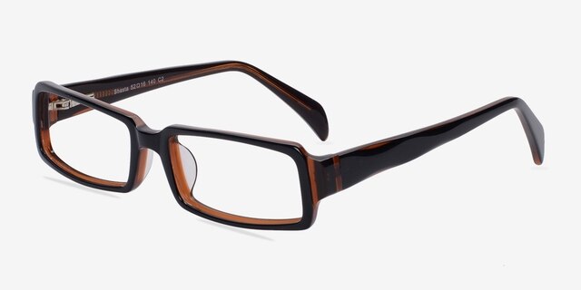 Shasta Brown AcetateEyeglass Frames from EyeBuyDirect, Angle View