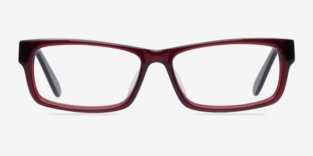 March Red AcetateEyeglass Frames from EyeBuyDirect, Front View