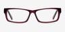 March Red AcetateEyeglass Frames from EyeBuyDirect, Front View