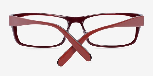 March Red AcetateEyeglass Frames from EyeBuyDirect, Closed View