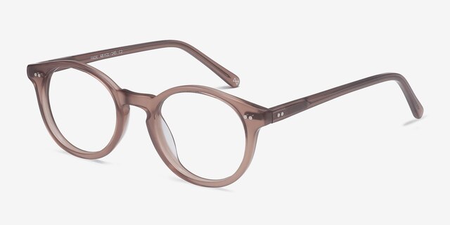 Fade Translucent Smoked Taupe AcetateEyeglass Frames from EyeBuyDirect, Angle View