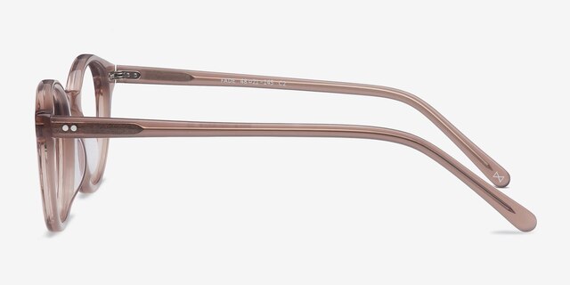 Fade Translucent Smoked Taupe AcetateEyeglass Frames from EyeBuyDirect, Side View