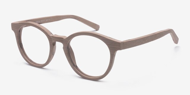 Breeze Beige AcetateEyeglass Frames from EyeBuyDirect, Angle View