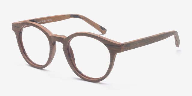 Breeze Brown AcetateEyeglass Frames from EyeBuyDirect, Angle View
