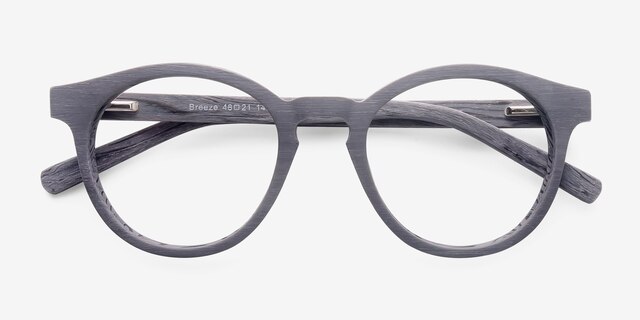 Breeze Gray AcetateEyeglass Frames from EyeBuyDirect, Closed View