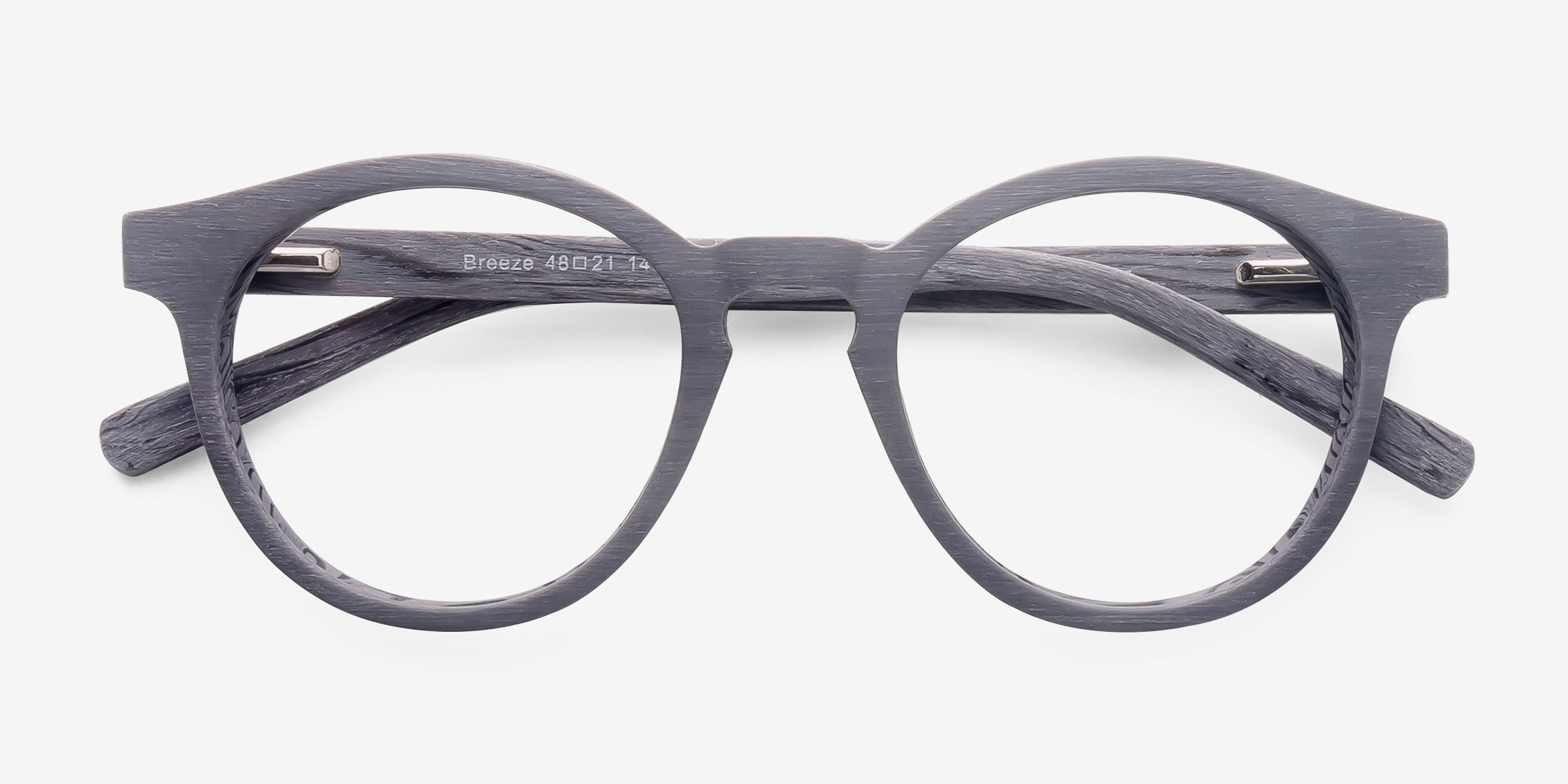 Breeze Round Gray Full Rim Eyeglasses | Eyebuydirect