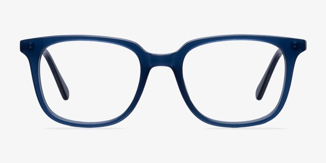 Ornette Blue AcetateEyeglass Frames from EyeBuyDirect, Front View
