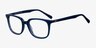 Ornette Blue AcetateEyeglass Frames from EyeBuyDirect, Angle View