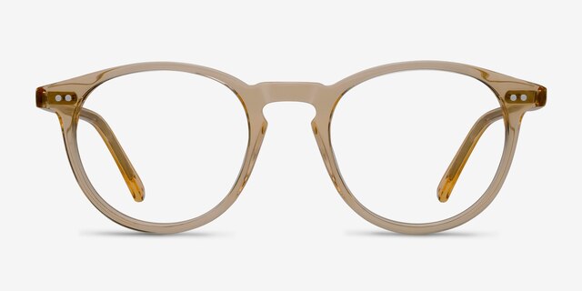 Kyoto Clear Yellow AcetateEyeglass Frames from EyeBuyDirect, Front View
