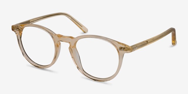 Kyoto Clear Yellow AcetateEyeglass Frames from EyeBuyDirect, Angle View