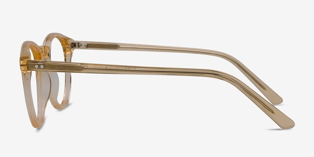 Kyoto Clear Yellow AcetateEyeglass Frames from EyeBuyDirect, Side View