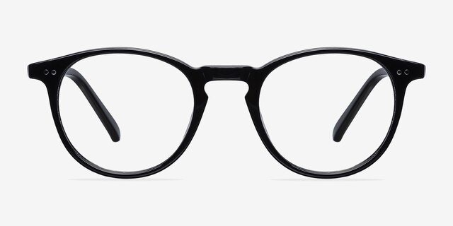 Kyoto Black AcetateEyeglass Frames from EyeBuyDirect, Front View