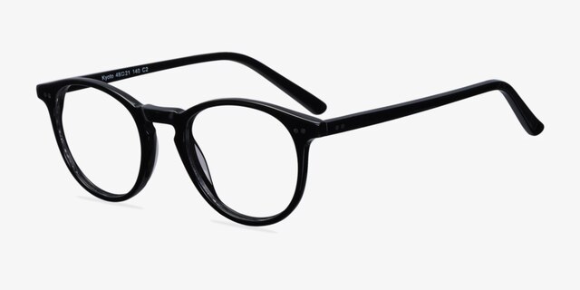 Kyoto Black AcetateEyeglass Frames from EyeBuyDirect, Angle View