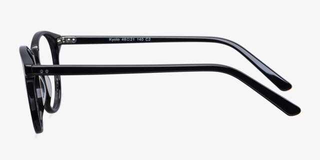 Kyoto Black AcetateEyeglass Frames from EyeBuyDirect, Side View