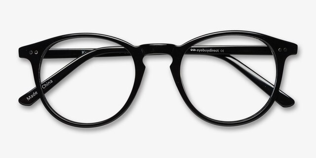 Kyoto Black AcetateEyeglass Frames from EyeBuyDirect, Closed View
