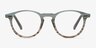 Kyoto Green Striped AcetateEyeglass Frames from EyeBuyDirect, Front View
