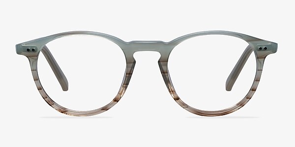 Kyoto  Green Striped  Acetate Eyeglass Frames