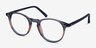 Kyoto Gray Clear AcetateEyeglass Frames from EyeBuyDirect, Angle View