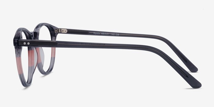 Kyoto Gray Clear Acetate Eyeglass Frames from EyeBuyDirect