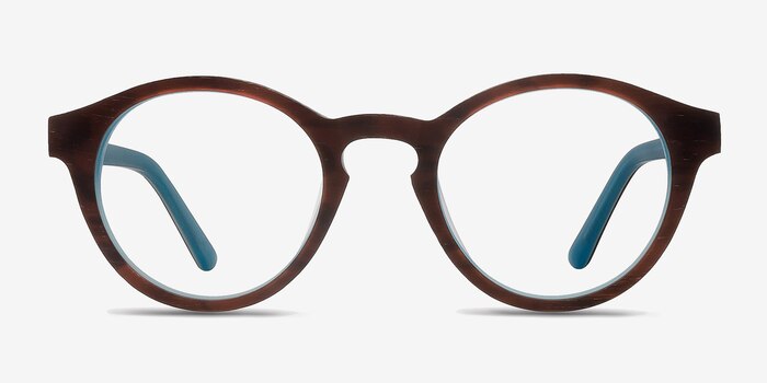 Dreamy  Brown Blue  Wood-texture Eyeglass Frames from EyeBuyDirect