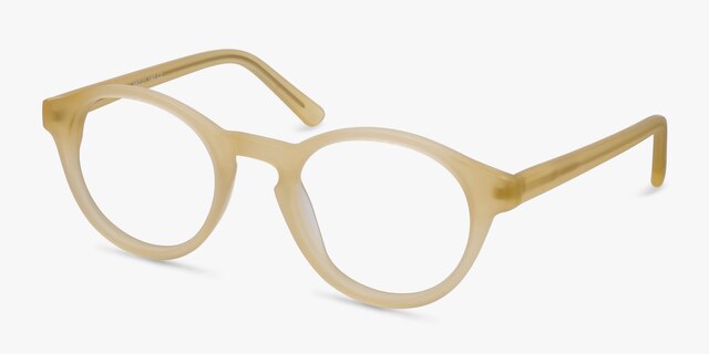 Dreamy Matte Yellow AcetateEyeglass Frames from EyeBuyDirect, Angle View