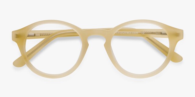 Dreamy Matte Yellow AcetateEyeglass Frames from EyeBuyDirect, Closed View