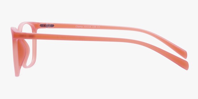 Champ Matte Peach PlasticEyeglass Frames from EyeBuyDirect, Side View