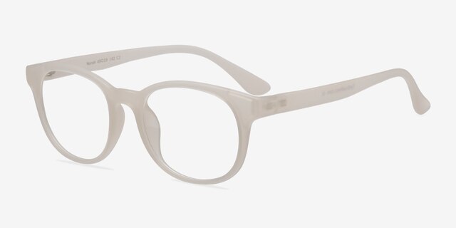 Norah Matte White PlasticEyeglass Frames from EyeBuyDirect, Angle View