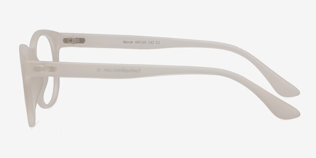 Norah Matte White PlasticEyeglass Frames from EyeBuyDirect, Side View