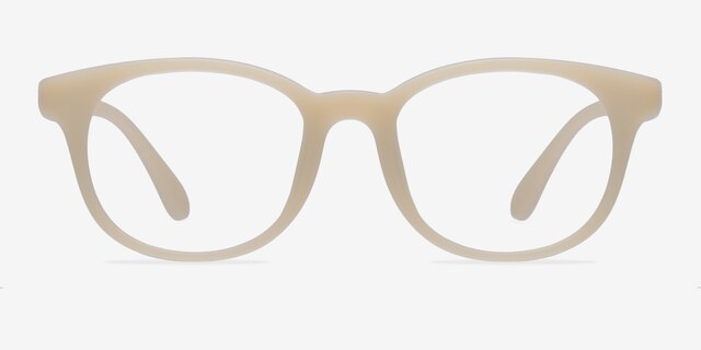 Norah Matte Beige PlasticEyeglass Frames from EyeBuyDirect, Front View