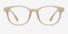 Norah Matte Beige PlasticEyeglass Frames from EyeBuyDirect, Front View