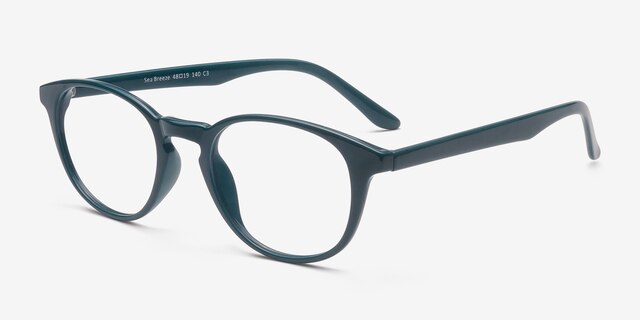 Sea Breeze Green PlasticEyeglass Frames from EyeBuyDirect, Angle View