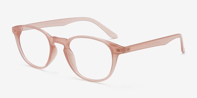Sea Breeze Pink PlasticEyeglass Frames from EyeBuyDirect, Angle View