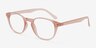Sea Breeze Pink PlasticEyeglass Frames from EyeBuyDirect, Angle View