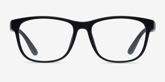 Milo Matte Black PlasticEyeglass Frames from EyeBuyDirect, Front View