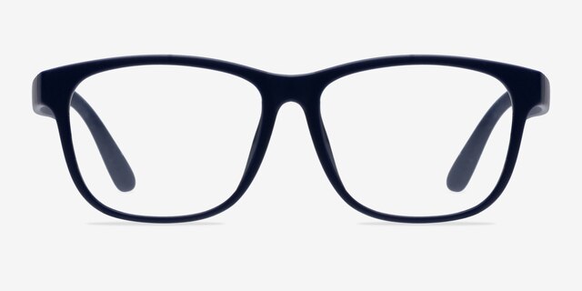 Milo Matte Navy PlastiqueMontures de lunettes de vue d'EyeBuyDirect, Vue de Face
