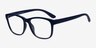 Milo Matte Navy PlastiqueMontures de lunettes de vue d'EyeBuyDirect, Vue d'Angle