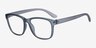 Milo Matte Gray PlastiqueMontures de lunettes de vue d'EyeBuyDirect, Vue d'Angle
