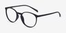 Dinah Matte Black PlastiqueMontures de lunettes de vue d'EyeBuyDirect, Vue d'Angle