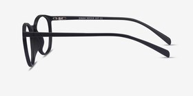 Dinah Matte Black Plastique Montures de lunettes de vue d'EyeBuyDirect, Vue de Côté