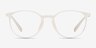 Dinah Matte White PlastiqueMontures de lunettes de vue d'EyeBuyDirect, Vue de Face